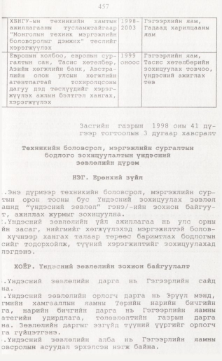 «Төрийн мэдээлэл» № 4, 457-р хуудасны скан