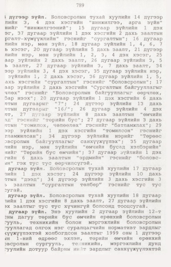 «Төрийн мэдээлэл» № 8, 789-р хуудасны скан