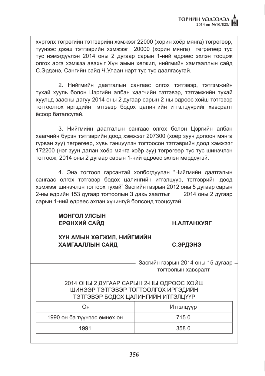 «Төрийн мэдээлэл» № 10, файлын 8-р хуудас