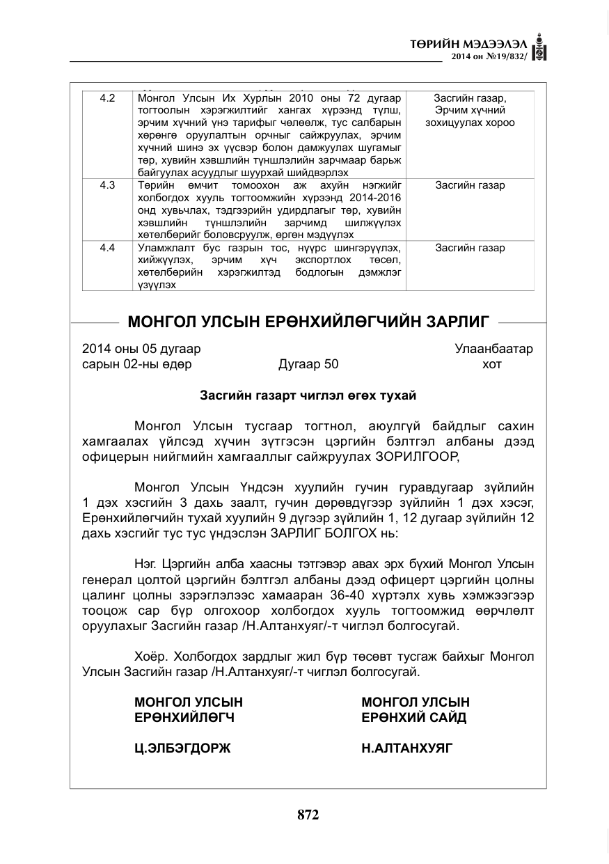 «Төрийн мэдээлэл» № 19, файлын 16-р хуудас