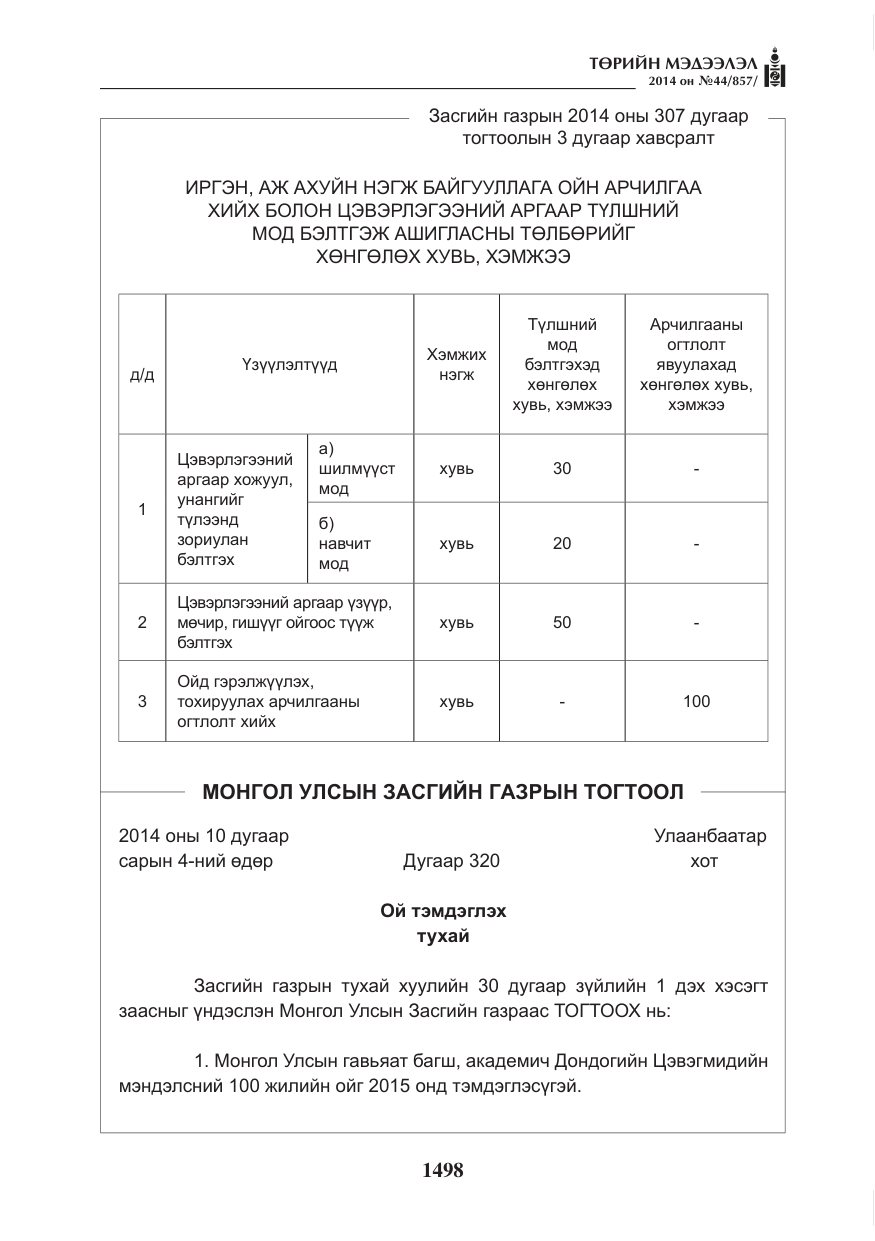 «Төрийн мэдээлэл» № 44, файлын 14-р хуудас