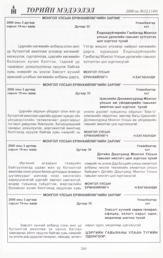 «Төрийн мэдээлэл» № 11, файлын 279-р хуудас