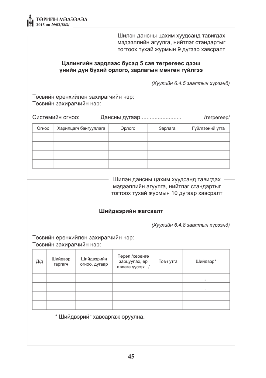 «Төрийн мэдээлэл» № 2, файлын 33-р хуудас