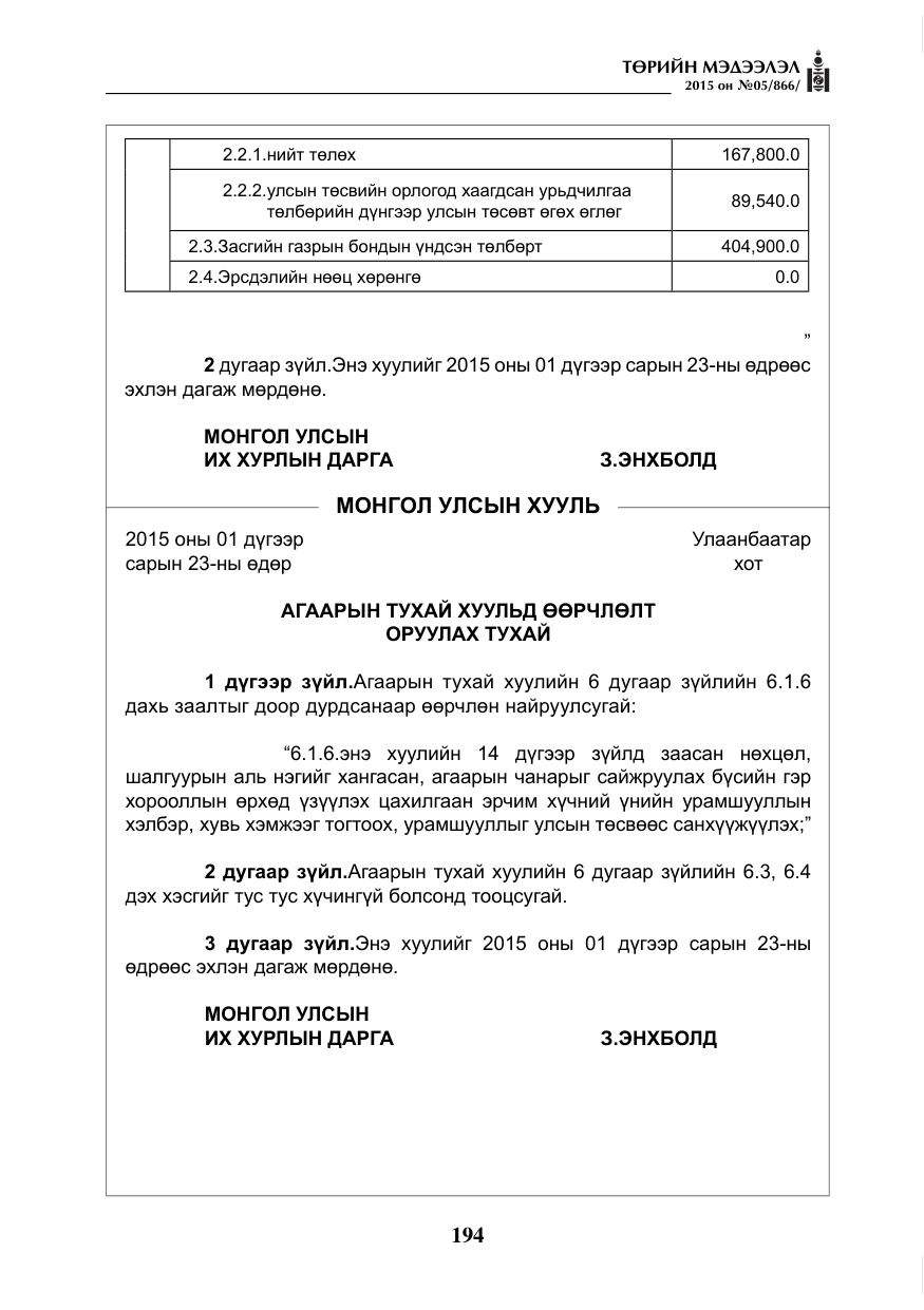 «Төрийн мэдээлэл» № 5, файлын 110-р хуудас