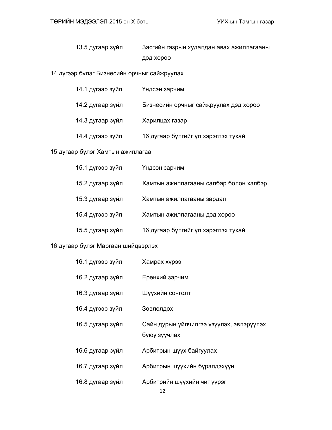 «Төрийн мэдээлэл» Тусгай дугаар (2015 он), файлын 12-р хуудас