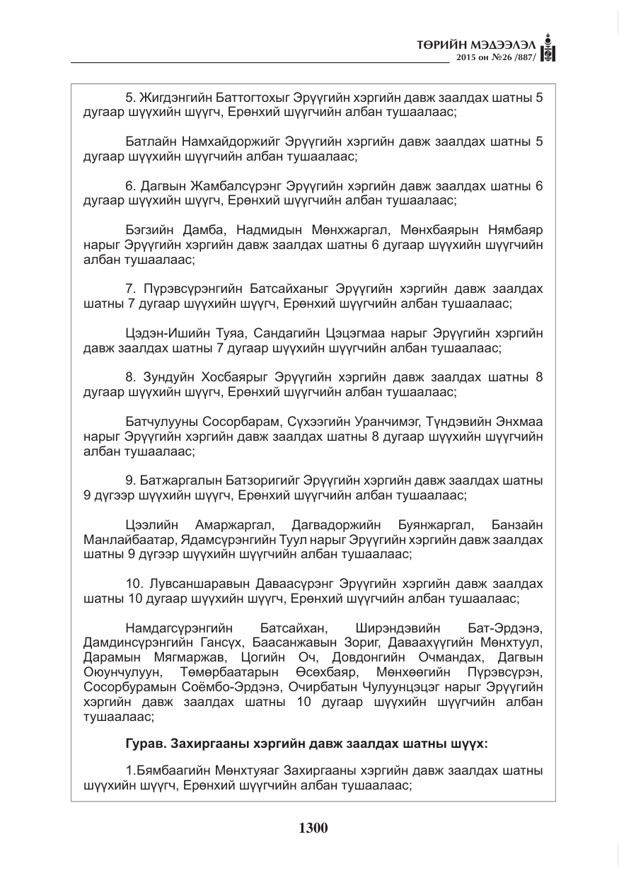 «Төрийн мэдээлэл» № 26, файлын 77-р хуудас