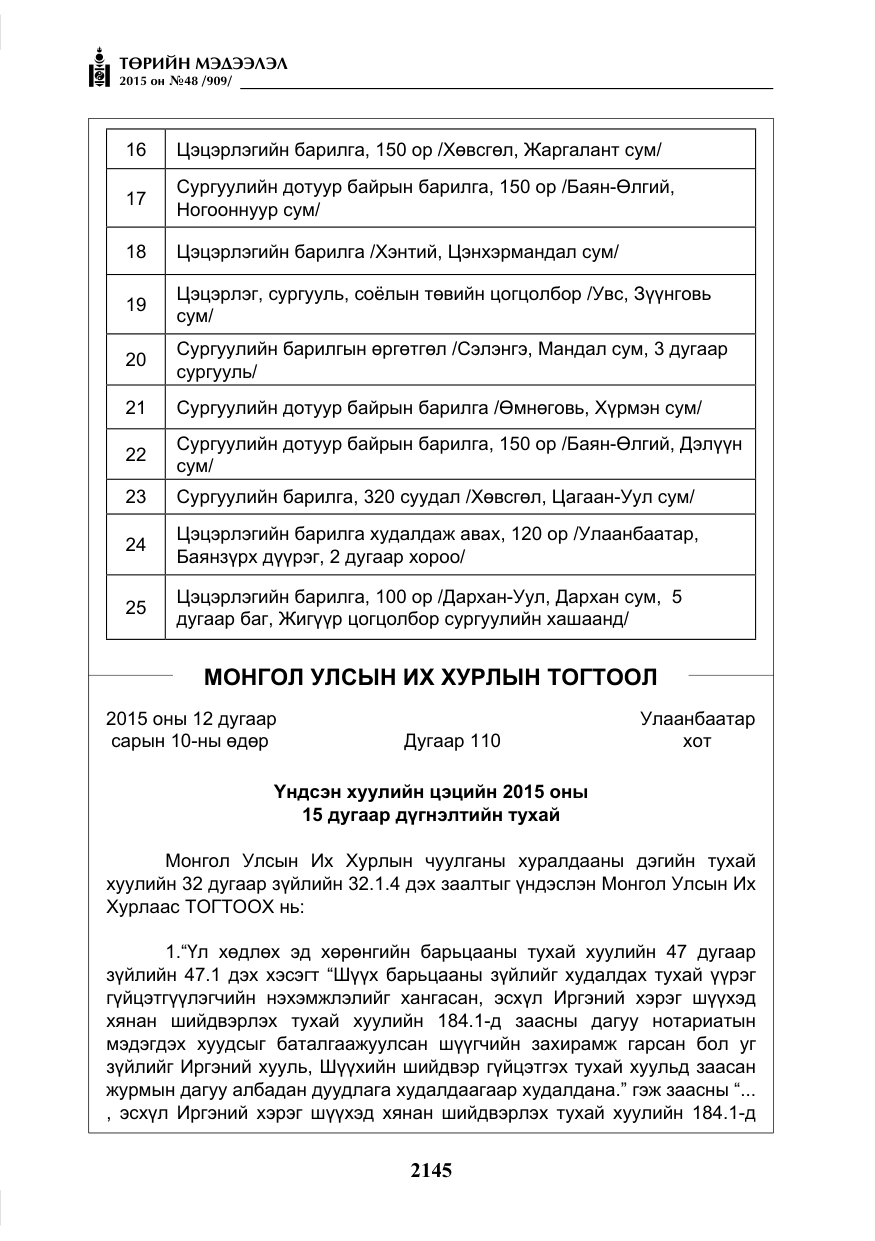 «Төрийн мэдээлэл» № 48, файлын 10-р хуудас
