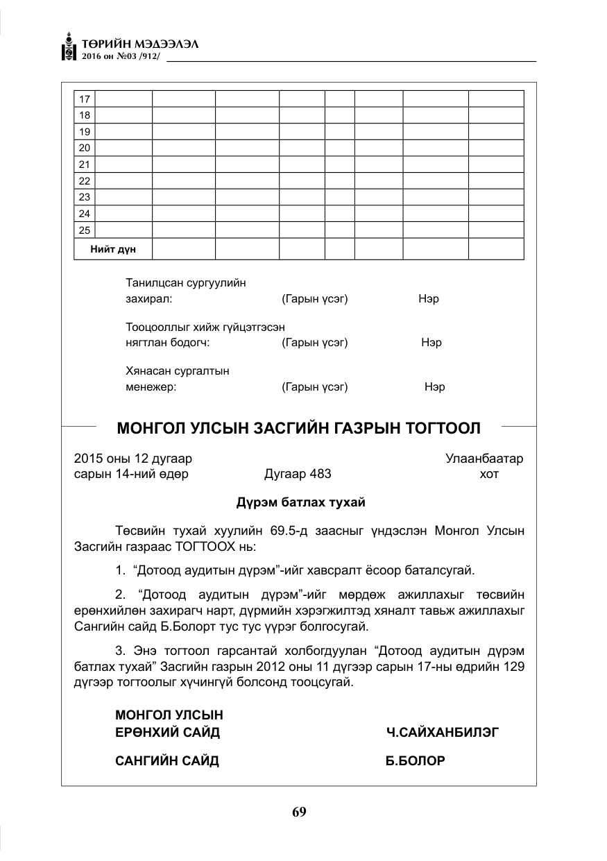 «Төрийн мэдээлэл» № 3, файлын 6-р хуудас