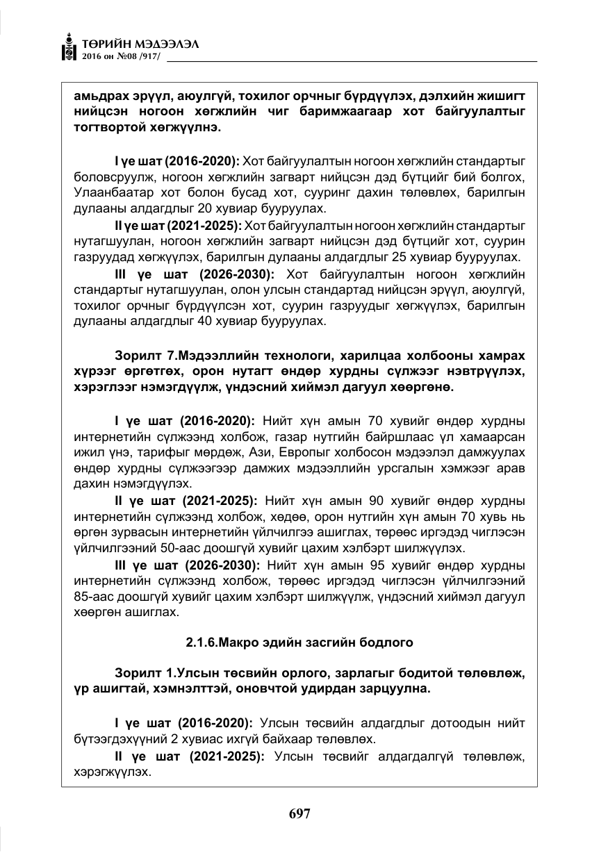 «Төрийн мэдээлэл» № 8, файлын 270-р хуудас